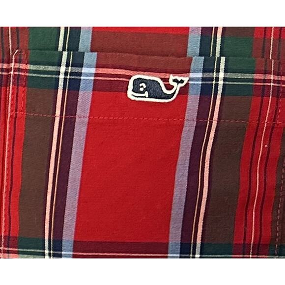 Vineyard Vines Tucker Tartan Plaid Shirt Classic Red Button Down Top Men's Small - Picture 5 of 10